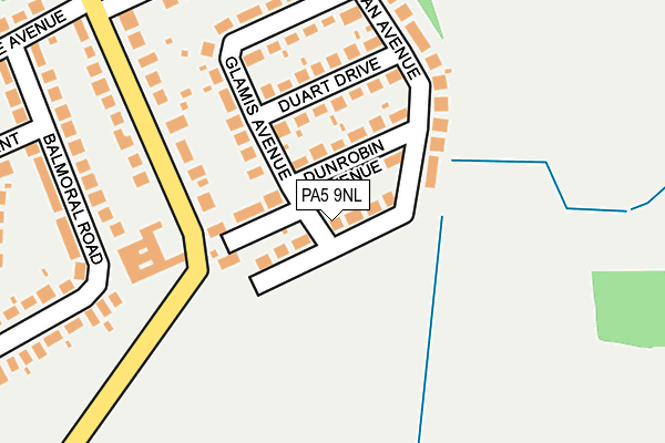 PA5 9NL map - OS OpenMap – Local (Ordnance Survey)