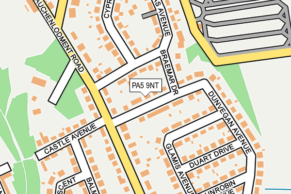 PA5 9NT map - OS OpenMap – Local (Ordnance Survey)
