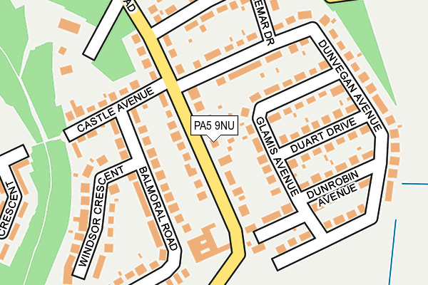PA5 9NU map - OS OpenMap – Local (Ordnance Survey)