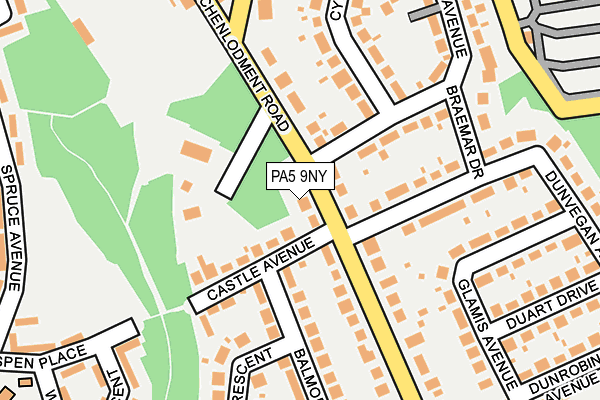 PA5 9NY map - OS OpenMap – Local (Ordnance Survey)