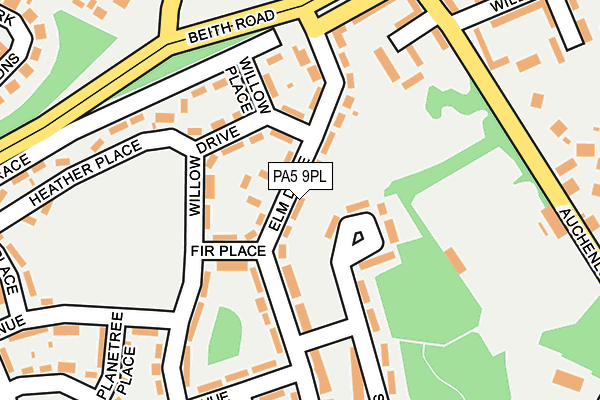 PA5 9PL map - OS OpenMap – Local (Ordnance Survey)