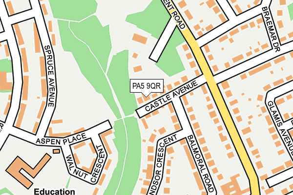 PA5 9QR map - OS OpenMap – Local (Ordnance Survey)