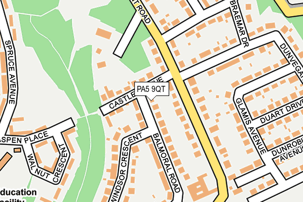PA5 9QT map - OS OpenMap – Local (Ordnance Survey)