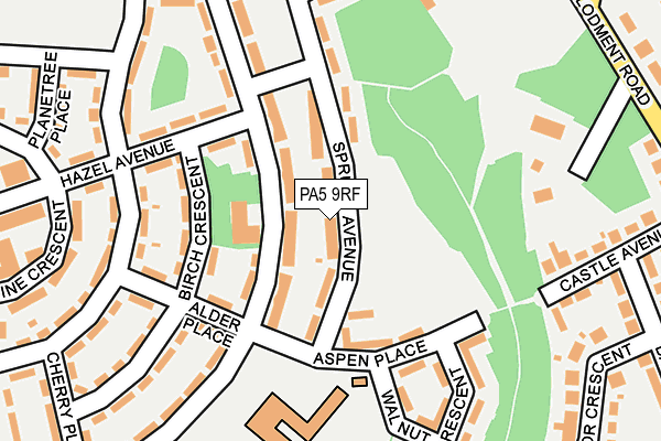 PA5 9RF map - OS OpenMap – Local (Ordnance Survey)