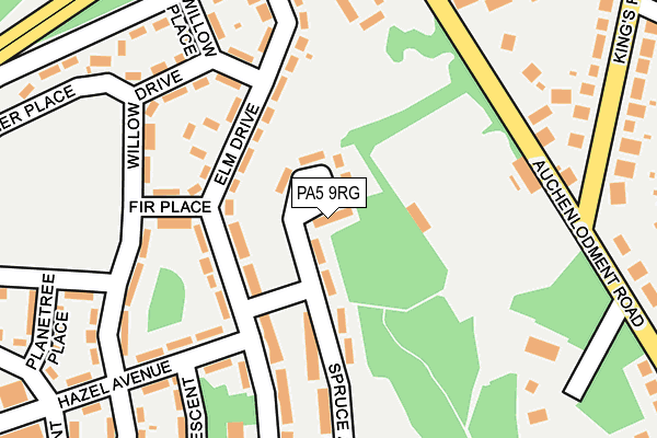 PA5 9RG map - OS OpenMap – Local (Ordnance Survey)