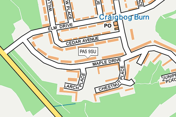 PA5 9SU map - OS OpenMap – Local (Ordnance Survey)