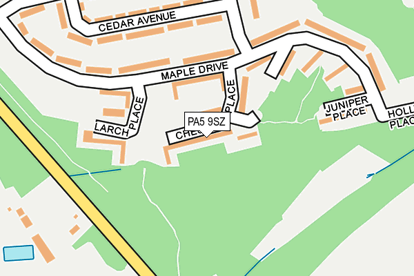 PA5 9SZ map - OS OpenMap – Local (Ordnance Survey)