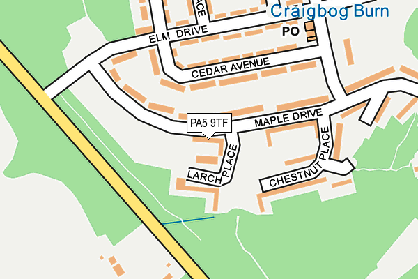 PA5 9TF map - OS OpenMap – Local (Ordnance Survey)