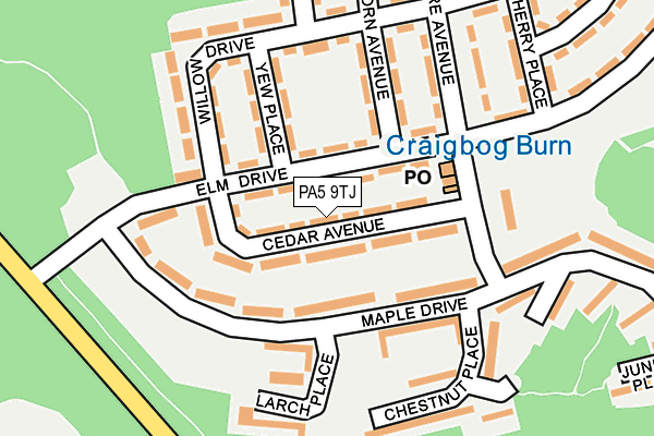 PA5 9TJ map - OS OpenMap – Local (Ordnance Survey)