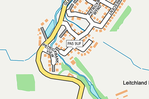 PA5 9UF map - OS OpenMap – Local (Ordnance Survey)