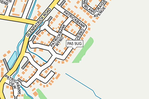PA5 9UG map - OS OpenMap – Local (Ordnance Survey)