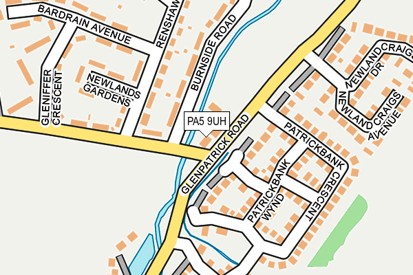 PA5 9UH map - OS OpenMap – Local (Ordnance Survey)