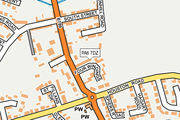 PA6 7DZ map - OS OpenMap – Local (Ordnance Survey)