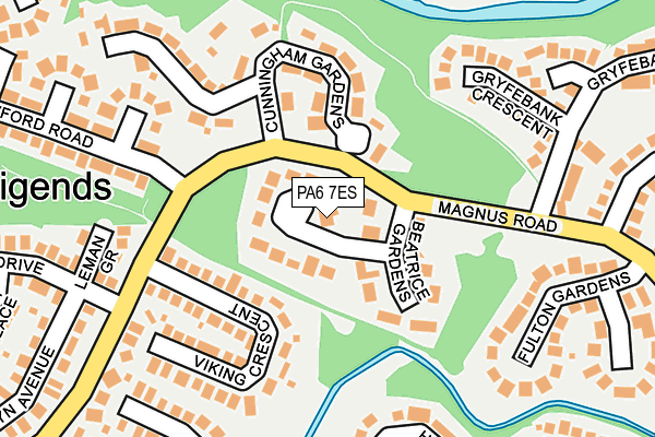 PA6 7ES map - OS OpenMap – Local (Ordnance Survey)