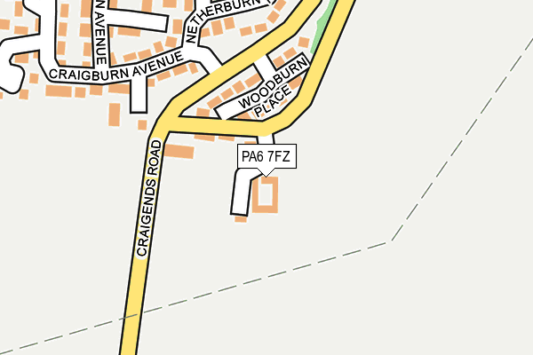 PA6 7FZ map - OS OpenMap – Local (Ordnance Survey)