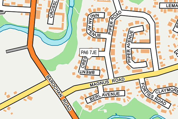 PA6 7JE map - OS OpenMap – Local (Ordnance Survey)