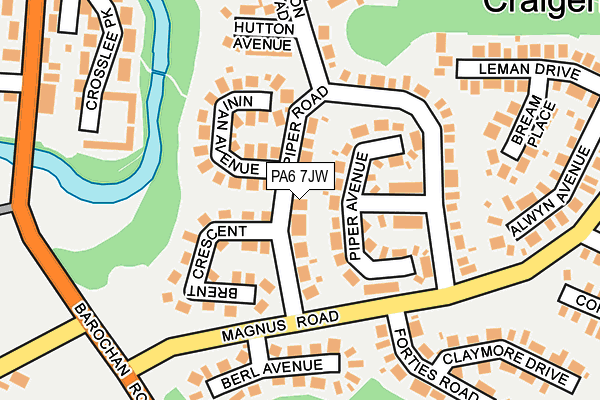 PA6 7JW map - OS OpenMap – Local (Ordnance Survey)