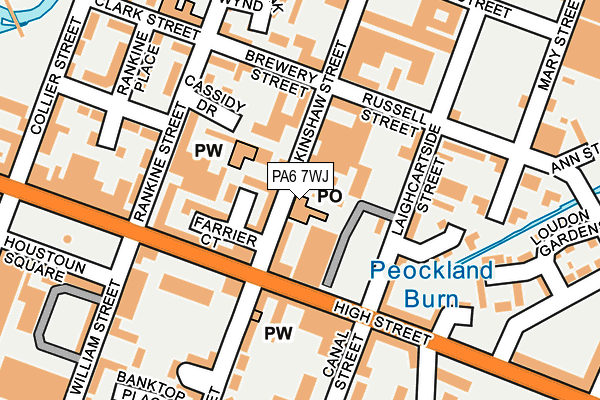 PA6 7WJ map - OS OpenMap – Local (Ordnance Survey)