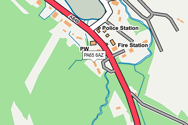 PA65 6AZ map - OS OpenMap – Local (Ordnance Survey)