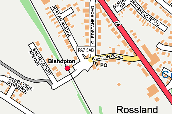 PA7 5AB map - OS OpenMap – Local (Ordnance Survey)