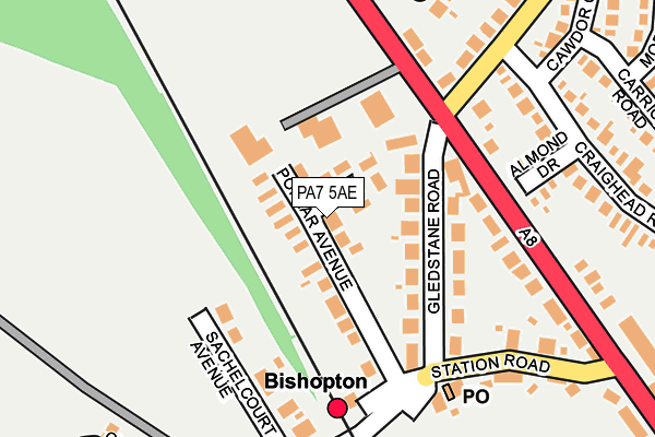 PA7 5AE map - OS OpenMap – Local (Ordnance Survey)