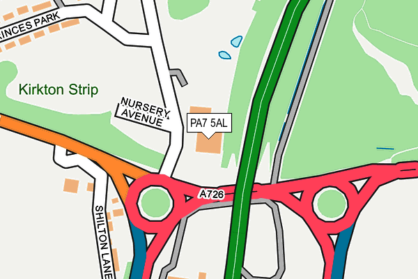 PA7 5AL map - OS OpenMap – Local (Ordnance Survey)