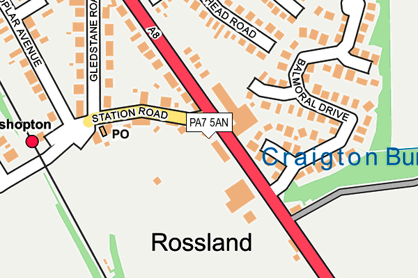 PA7 5AN map - OS OpenMap – Local (Ordnance Survey)