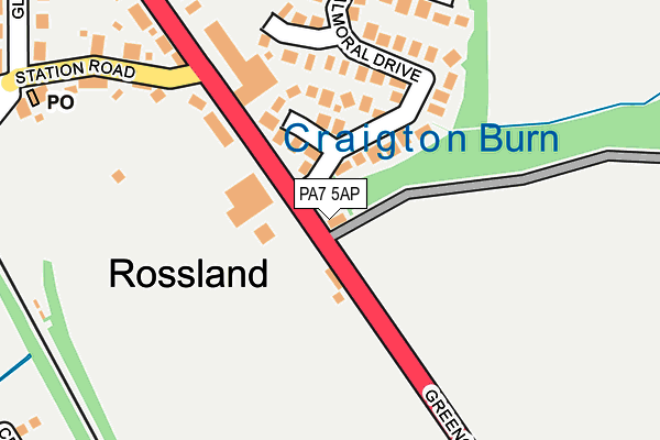 PA7 5AP map - OS OpenMap – Local (Ordnance Survey)