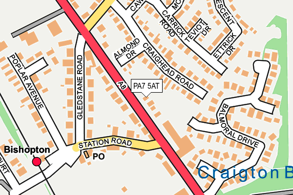 PA7 5AT map - OS OpenMap – Local (Ordnance Survey)