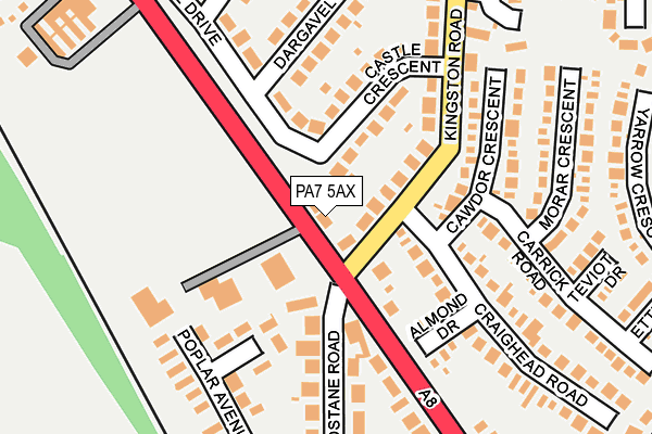 PA7 5AX map - OS OpenMap – Local (Ordnance Survey)