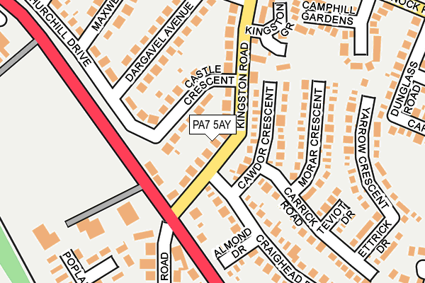 PA7 5AY map - OS OpenMap – Local (Ordnance Survey)