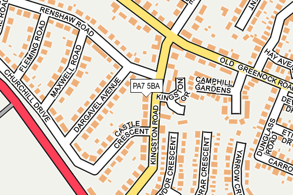 PA7 5BA map - OS OpenMap – Local (Ordnance Survey)