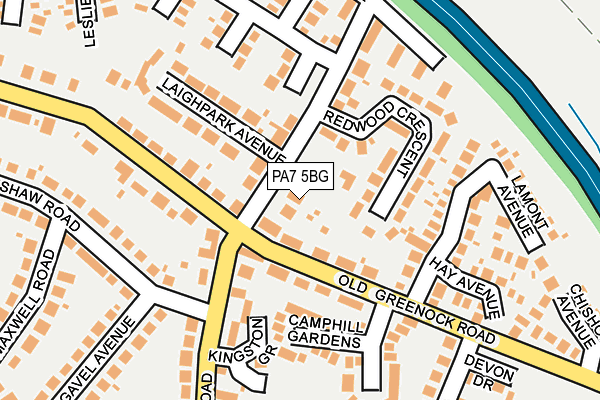 PA7 5BG map - OS OpenMap – Local (Ordnance Survey)