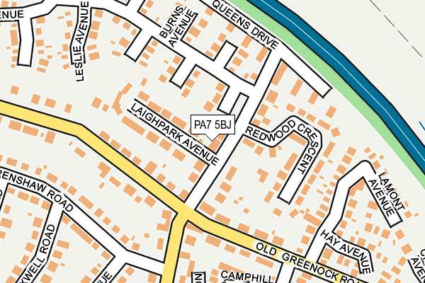 PA7 5BJ map - OS OpenMap – Local (Ordnance Survey)