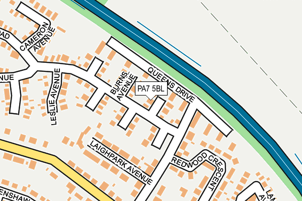 PA7 5BL map - OS OpenMap – Local (Ordnance Survey)