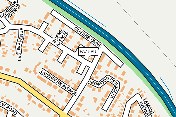 PA7 5BU map - OS OpenMap – Local (Ordnance Survey)