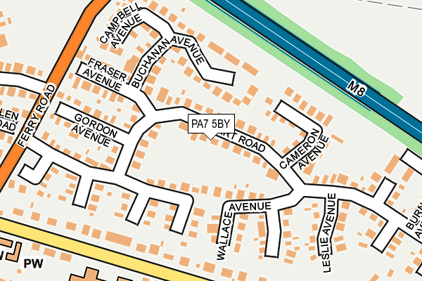 PA7 5BY map - OS OpenMap – Local (Ordnance Survey)