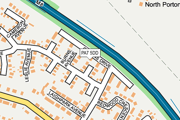 PA7 5DD map - OS OpenMap – Local (Ordnance Survey)