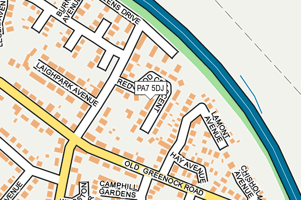 PA7 5DJ map - OS OpenMap – Local (Ordnance Survey)