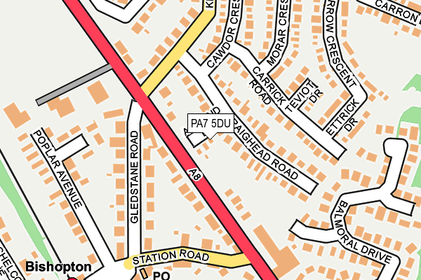 PA7 5DU map - OS OpenMap – Local (Ordnance Survey)