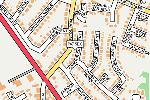 PA7 5DX map - OS OpenMap – Local (Ordnance Survey)