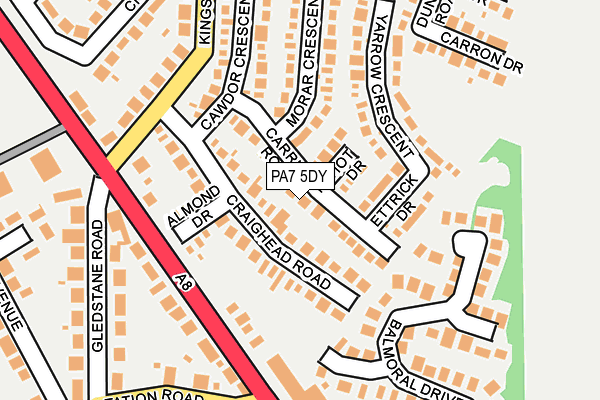 PA7 5DY map - OS OpenMap – Local (Ordnance Survey)