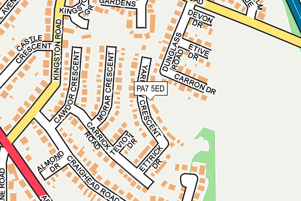 PA7 5ED map - OS OpenMap – Local (Ordnance Survey)