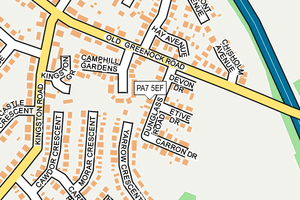 PA7 5EF map - OS OpenMap – Local (Ordnance Survey)