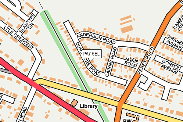 PA7 5EL map - OS OpenMap – Local (Ordnance Survey)