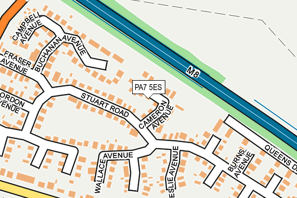 PA7 5ES map - OS OpenMap – Local (Ordnance Survey)
