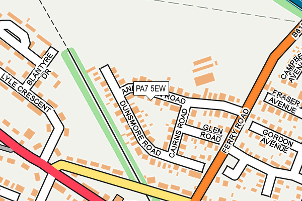 PA7 5EW map - OS OpenMap – Local (Ordnance Survey)