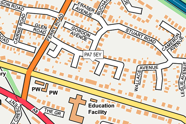 PA7 5EY map - OS OpenMap – Local (Ordnance Survey)