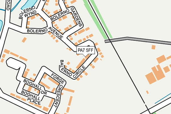 PA7 5FF map - OS OpenMap – Local (Ordnance Survey)