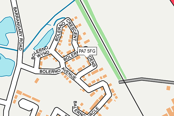 PA7 5FG map - OS OpenMap – Local (Ordnance Survey)